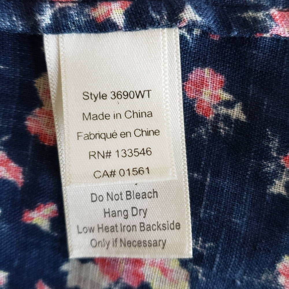 Longsleeve floral linen blouse - Picture 9 of 10